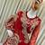 Red Sequin and Embroidery Georgette Lehenga Choli Set