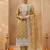 Mustard chanderi silk embroidered salwar kameez
