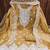 Mustard chanderi silk embroidered salwar kameez
