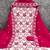 White silk blend embroidered salwar kameez