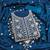 Blue silk blend embroidered salwar kameez