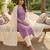 Light purple silk blend printed salwar kameez