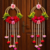 handmade decorative lace chudi flower peony beads latkan wall hanging for decor (pack of 2)