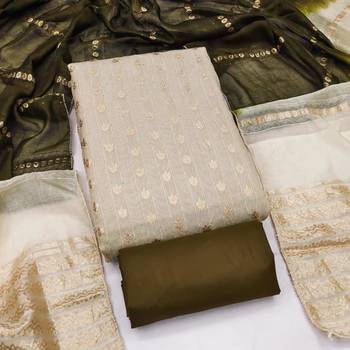 Light grey silk blend abstract print salwar kameez 3
