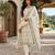 White cotton poly embroidered salwar kameez