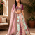 multicolor color Flower Patch Work Real Hand Mirror Work Multi thread And Zari work Satin Lehenga Choli set