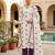 White cotton poly embroidered salwar kameez