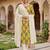 Yellow cotton poly printed salwar kameez