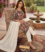 Multicolor cotton poly printed salwar kameez