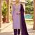Light purple silk blend embroidered salwar kameez