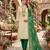Off white silk blend embroidered salwar kameez
