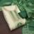 Off white silk blend embroidered salwar kameez