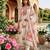 Off white silk blend embroidered salwar kameez