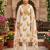 Off white silk blend embroidered salwar kameez