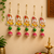 handmade ganesh ji hanging decorative pearl beads jhumka latkan for home festival decoration (pack of 6)