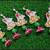 handmade ganesh ji hanging decorative pearl beads jhumka latkan for home festival decoration (pack of 6)