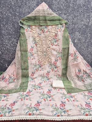 Multicolor linen embroidered salwar kameez 3