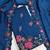 Blue silk blend embroidered salwar kameez