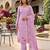 Lavender silk blend embroidered salwar kameez