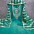 Teal silk blend embroidered salwar kameez