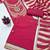 Red silk blend embroidered salwar kameez