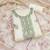Cream silk blend embroidered salwar kameez