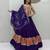 navy blue cotton poly printed traditional lehenga choli with free size upto 44