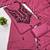 Pink silk blend embroidered salwar kameez