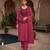 Pink silk blend embroidered salwar kameez