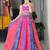 multicolor net embroidered traditional lehenga choli with free size upto 44