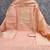 Peach silk blend woven salwar kameez