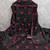 Black silk blend embroidered salwar kameez