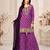 Purple georgette printed salwar kameez