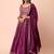 wine net embroidered traditional lehenga choli with free size upto 42
