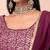 wine net embroidered traditional lehenga choli with free size upto 42