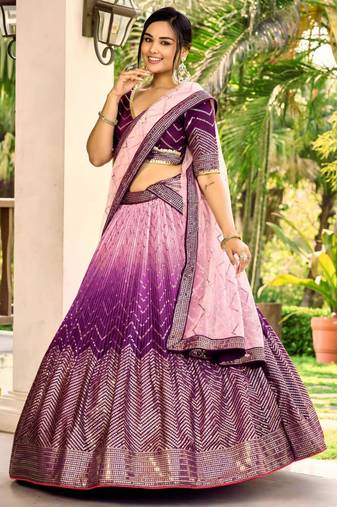 multicolor silk blend embroidered traditional lehenga choli with free size upto 42