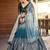 multicolor faux georgette printed traditional lehenga choli with free size upto 42