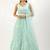 light blue silk blend embroidered traditional lehenga choli with free size upto 42