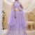 lavender silk blend embroidered traditional lehenga choli with free size upto 42