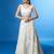 cream silk blend embroidered traditional lehenga choli with free size upto 42
