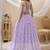 lavender silk blend embroidered traditional lehenga choli with free size upto 42