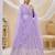 lavender silk blend embroidered traditional lehenga choli with free size upto 42