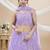 lavender silk blend embroidered traditional lehenga choli with free size upto 42