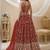red georgette embroidered traditional lehenga choli with free size upto 42