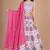 white cotton poly printed traditional lehenga choli