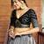 multicolor faux georgette printed traditional lehenga choli with free size upto 42