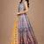 multicolor silk blend printed traditional lehenga choli