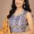 multicolor silk blend printed traditional lehenga choli