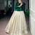 off-white silk blend printed  lehenga choli with free size upto 38
