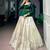 off-white silk blend printed  lehenga choli with free size upto 38